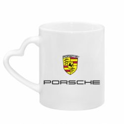 Кружка с ручкой в виде сердца Porsche