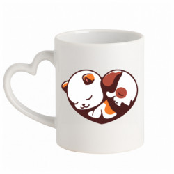 Кружки с ручкой в виде сердца
