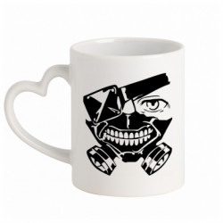 Кружка з ручкою у вигляді серця Tokyo Ghoul mask
