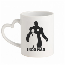 Кружка з ручкою у вигляді серця Tony iron man
