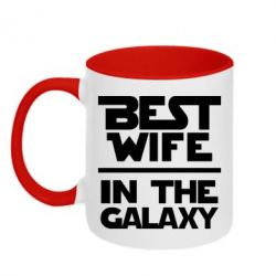 Кружка двоколірна 320ml Best wife in the Galaxy - FATLINE Кружка двоколірна 320ml Best wife in the Galaxy