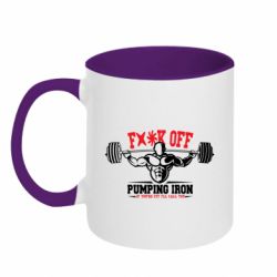 Кружка двоколірна 320ml Iron Pumping - FATLINE Кружка двоколірна 320ml Iron Pumping