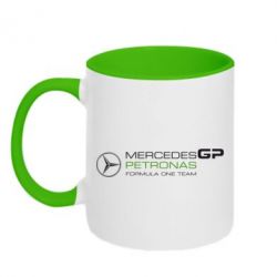 Кружка двухцветная 320ml Mercedes GP