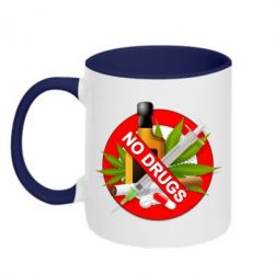 Кружка двухцветная 320ml No Drugs - FATLINE Кружка двухцветная 320ml No Drugs