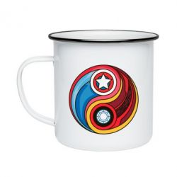Кружка емальована Captain America & Iron Man - FATLINE Кружка емальована Captain America & Iron Man