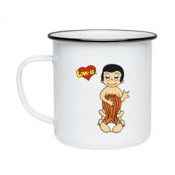 Кружка эмалированная Love is... Sex :) - FATLINE Кружка эмалированная Love is... Sex :)