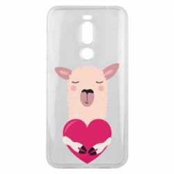 Чехол из раздела Лама Lama with heart для Meizu X8 - FATLINE Чехол из раздела Лама Lama with heart для Meizu X8