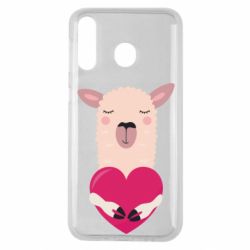 Чехол из раздела Лама Lama with heart для Samsung M30 - FATLINE Чехол из раздела Лама Lama with heart для Samsung M30