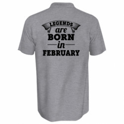 Футболка поло чоловіча Legends are born in February - FATLINE Футболка поло чоловіча Legends are born in February