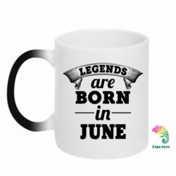Кружка-хамелеон Legends are born in June