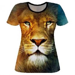 Жіноча 3D футболка Лео - FATLINE Жіноча 3D футболка Лео