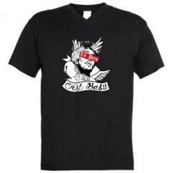 Мужская футболка  с V-образным вырезом Lil Peep: cry baby