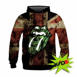 Детская 3D худи Lips in hemp - FATLINE Детская 3D худи Lips in hemp