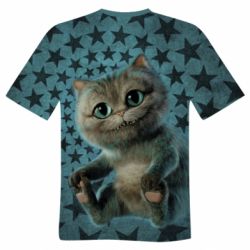 Чоловіча 3D футболка Little cheshire kitten - FATLINE Чоловіча 3D футболка Little cheshire kitten