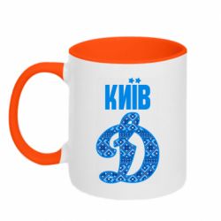 Кружка двухцветная 320ml Лого с узором