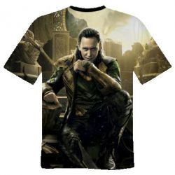 Мужская 3D футболка Loki MARVEL - FATLINE Мужская 3D футболка Loki MARVEL
