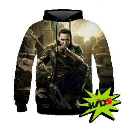 Детская 3D худи Loki MARVEL - FATLINE Детская 3D худи Loki MARVEL