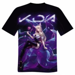 Мужская 3D футболка LoL Ahri K - FATLINE Мужская 3D футболка LoL Ahri K