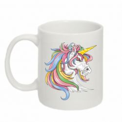 Кружка 320ml Лошадь с цветной гривой - FATLINE Кружка 320ml Лошадь с цветной гривой