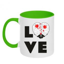 Кружка двухцветная 320ml LOVE hedgehogs