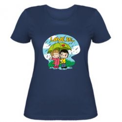 Женская футболка Love is ... in the rain - FATLINE Женская футболка Love is ... in the rain