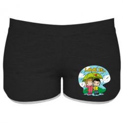 Женские шорты Love is ... in the rain - FATLINE Женские шорты Love is ... in the rain