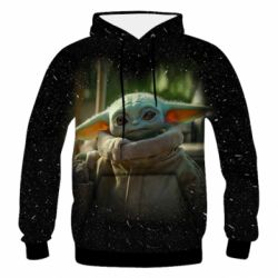 Мужская 3D худи Малыш Йода из сериала Мандалорец - FATLINE Мужская 3D худи Малыш Йода из сериала Мандалорец