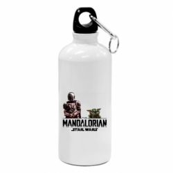 Фляга Mandalorian and yoda baby art - FATLINE Фляга Mandalorian and yoda baby art