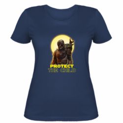 Женская футболка Mandalorian the child - FATLINE Женская футболка Mandalorian the child