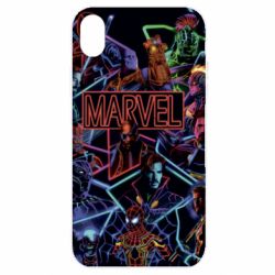Чехол из раздела Мстители Marvel neon art pattern для Apple iPhone XR - FATLINE Чехол из раздела Мстители Marvel neon art pattern для Apple iPhone XR