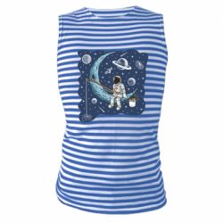 Майка-тельняшка Fishing in space - FATLINE Майка-тельняшка Fishing in space