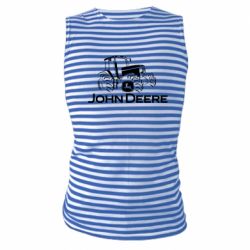 Майка-тельняшка John Deere Logo, Tractor - FATLINE Майка-тельняшка John Deere Logo, Tractor