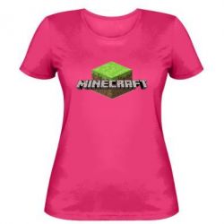 Женская футболка Minecraft Land - FATLINE Женская футболка Minecraft Land