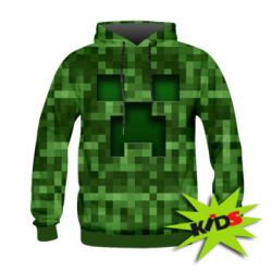 Детская 3D худи Minecraft пиксели - FATLINE Детская 3D худи Minecraft пиксели
