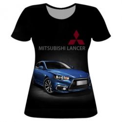 Женская 3D футболка Mitsubishi Lancer