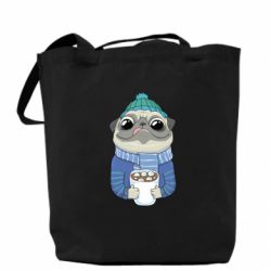 Шоппер Мопс любит кофе - FATLINE Шоппер Мопс любит кофе