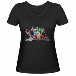 Женские футболки с V-образным вырезом - FATLINE