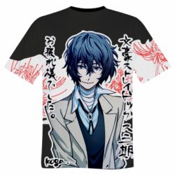 Чоловіча 3D футболка Dazai Osamu - FATLINE Чоловіча 3D футболка Dazai Osamu