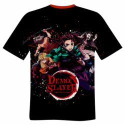 Чоловіча 3D футболка Demon Slayer - FATLINE Чоловіча 3D футболка Demon Slayer
