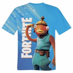 Мужская 3D футболка Fishstick And Fortnite Logo