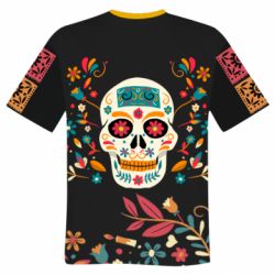Мужская 3D футболка Floral Calavera - FATLINE Мужская 3D футболка Floral Calavera