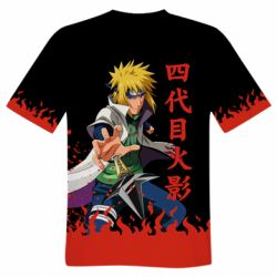 Мужская 3D футболка Fourth Hokage Minato Namikaze - FATLINE Мужская 3D футболка Fourth Hokage Minato Namikaze