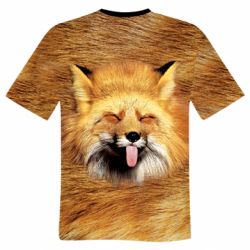 Мужская 3D футболка Хитрая Лисичка - FATLINE Мужская 3D футболка Хитрая Лисичка