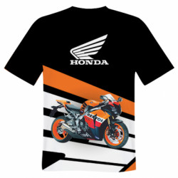 Мужская 3D футболка Honda Bike