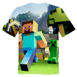 Мужская 3D футболка Minecraft