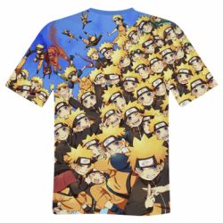 Мужская 3D футболка Naruto Kage bunshin no jutsu