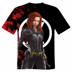 Чоловіча 3D футболка Natasha Romanoff Black Widow - FATLINE Чоловіча 3D футболка Natasha Romanoff Black Widow