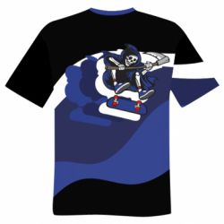 Мужская 3D футболка Skater death - FATLINE Мужская 3D футболка Skater death