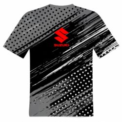 Мужская 3D футболка Suzuki and grunge background