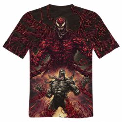 Мужская 3D футболка Веном и Карнаж симбиоты - FATLINE Мужская 3D футболка Веном и Карнаж симбиоты